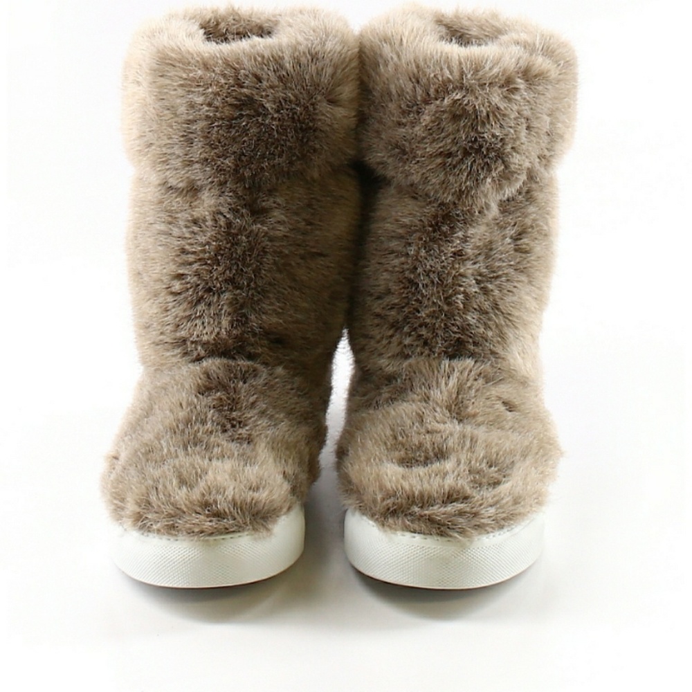Joshua Sanders Beige Faux Fur Boot Shoes size 38~8